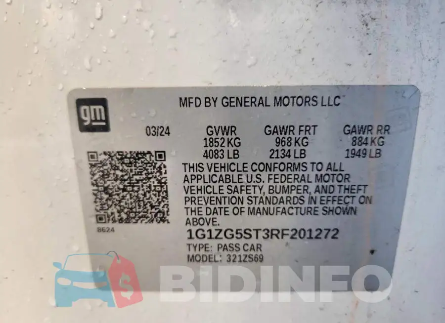 1G1ZG5ST3RF201272 Photo# 12