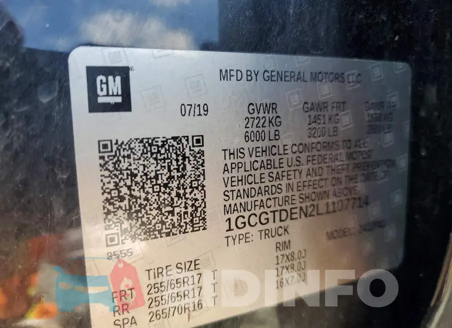 1GCGTDEN2L1107714 Photo# 12