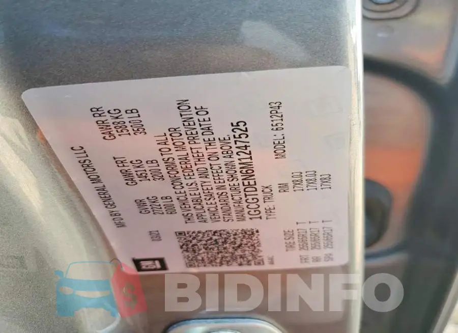 1GCGTDEN6M1247525 Photo# 12