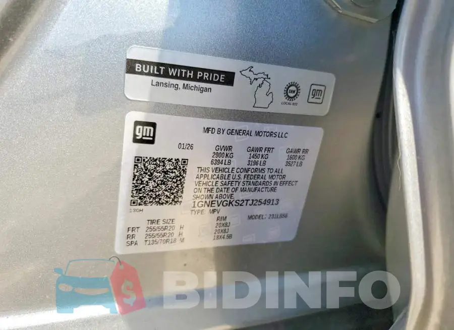 1GNEVGKS2TJ254913 Photo# 13