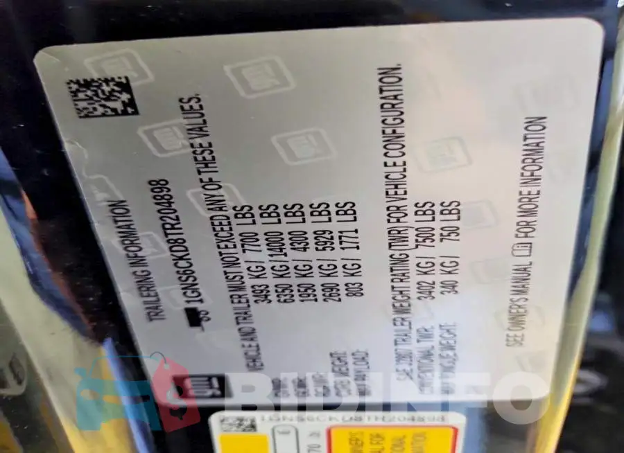 1GNS6CKD8TR204898 Photo# 13