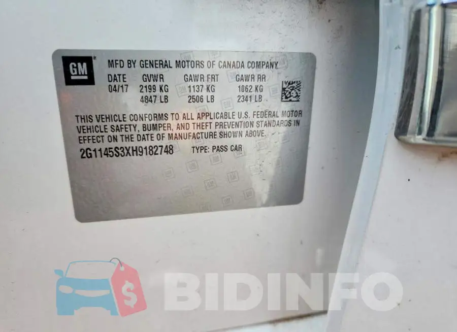 2G1145S3XH9182748 Photo# 12