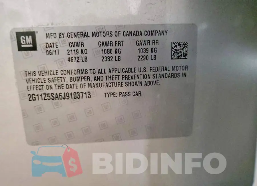 2G11Z5SA6J9103713 Photo# 12
