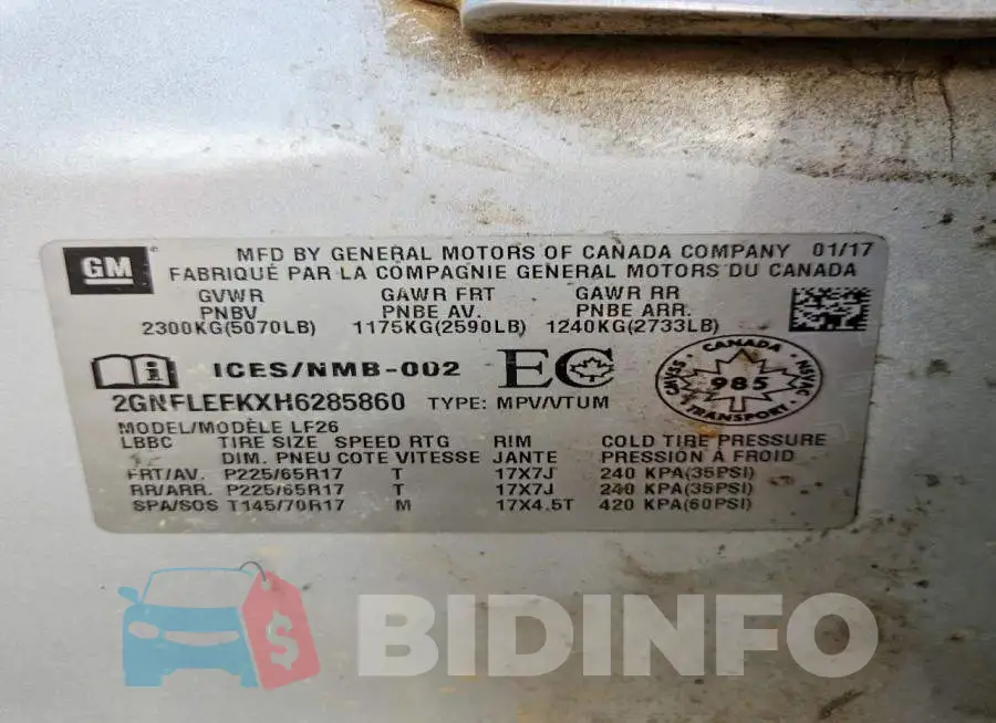 2GNFLEEKXH6285860 Photo# 13
