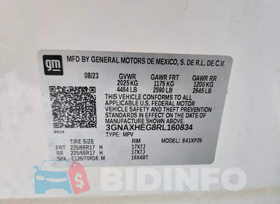 3GNAXHEG8RL160834 Photo# 14