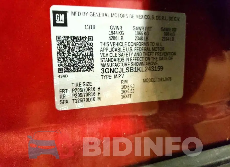 3GNCJLSB1KL243159 Photo# 13