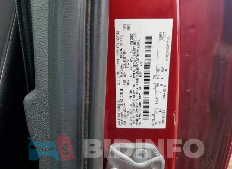 1FMCU0GD0JUB21370 Photo# 13