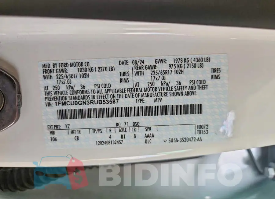 1FMCU0GN3RUB53587 Photo# 12