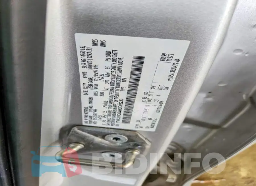 1FMCU9GD4HUD02230 Photo# 13