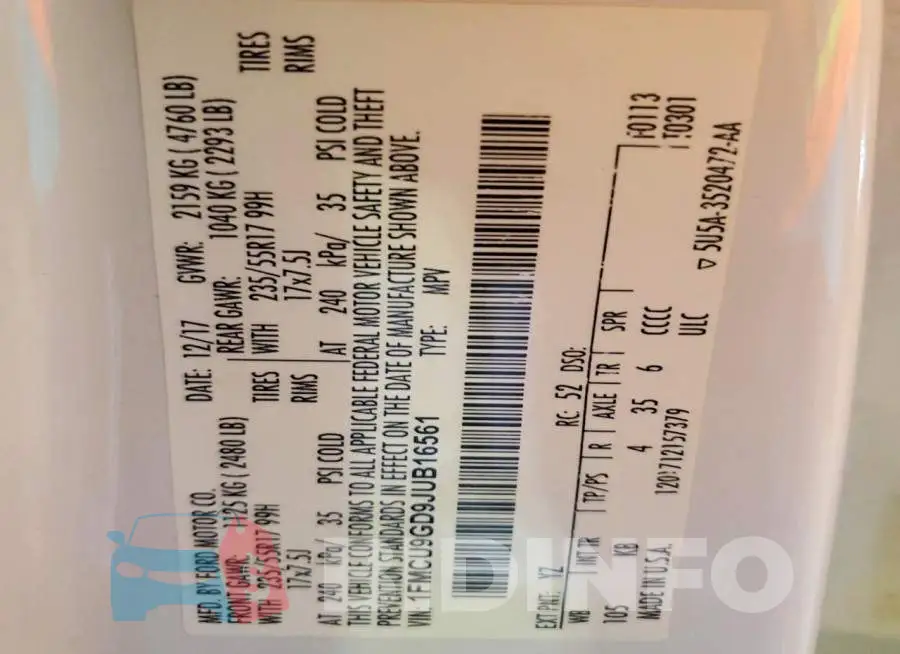 1FMCU9GD9JUB16561 Photo# 12
