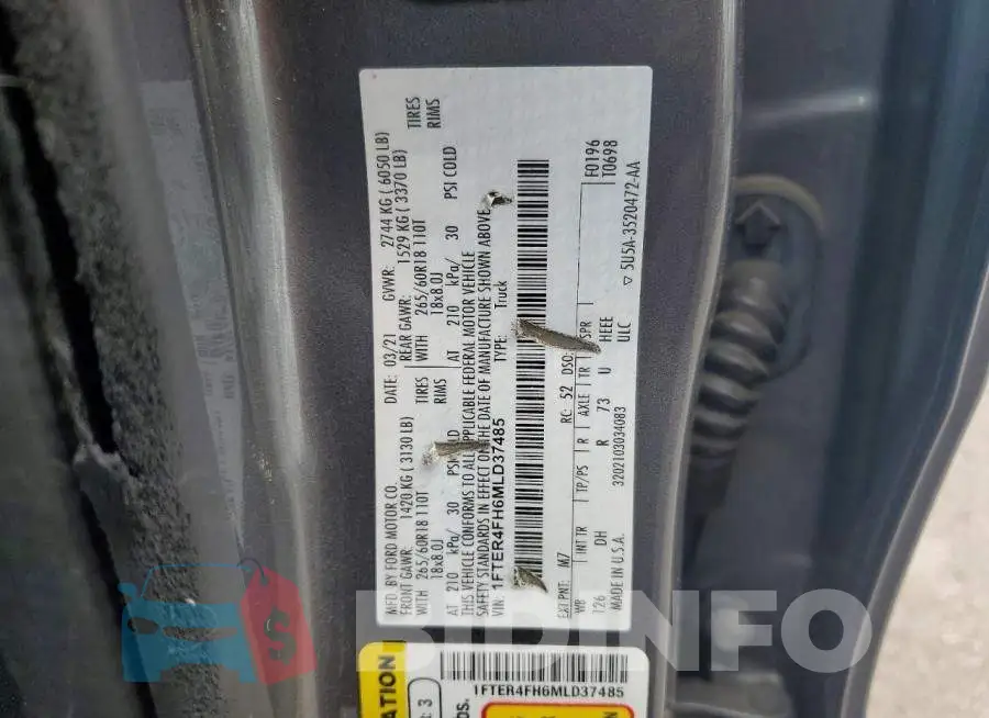 1FTER4FH6MLD37485 Photo# 12