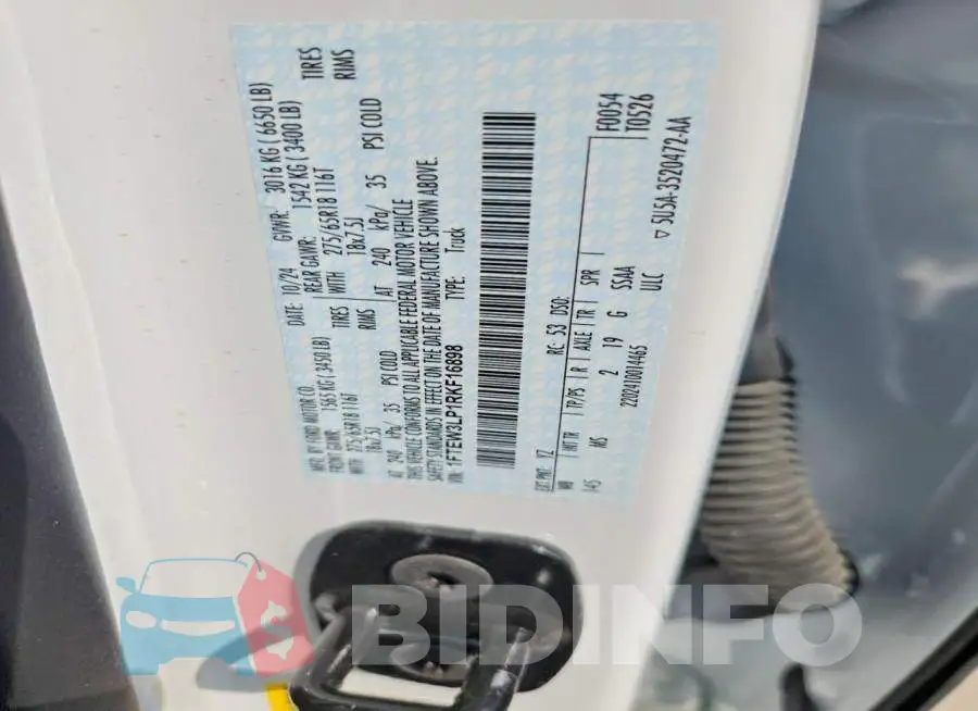 1FTEW3LP1RKF16898 Photo# 12