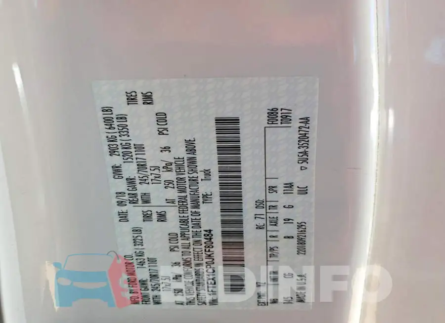 1FTEX1CP0JKF80484 Photo# 12