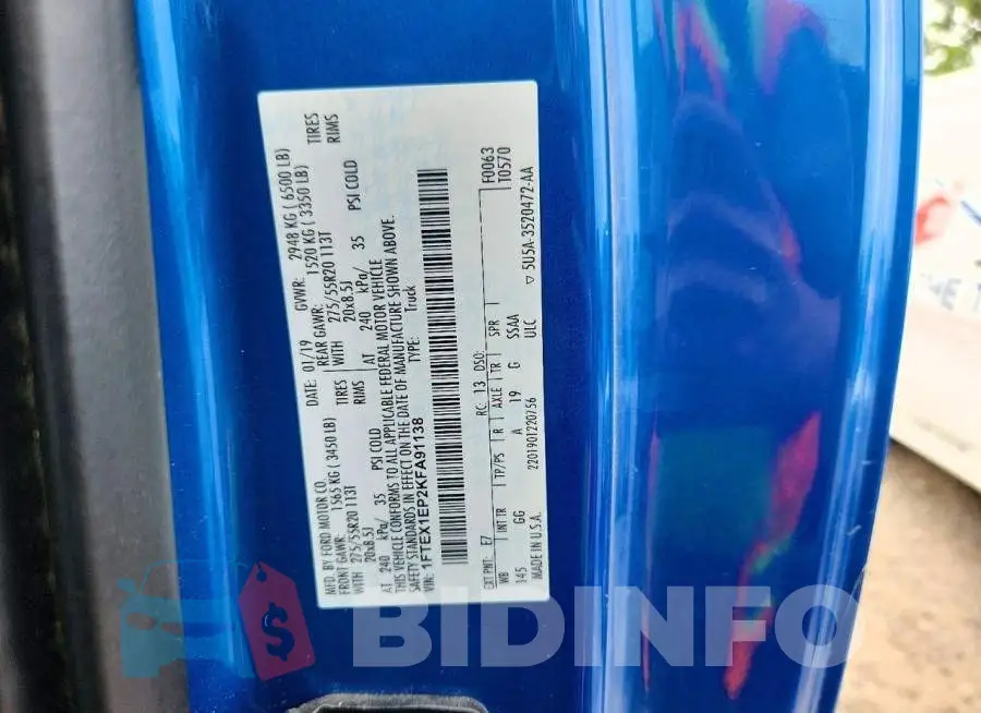 1FTEX1EP2KFA91138 Photo# 12