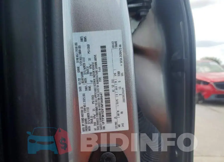1FTFW1E81NFA68647 Photo# 12