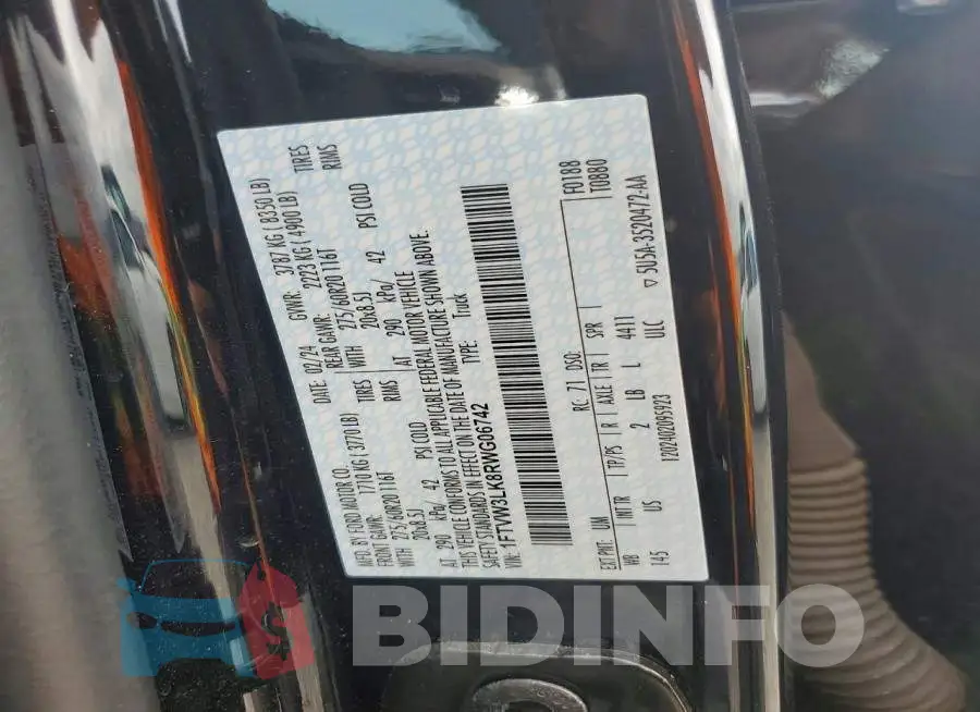 1FTVW3LK8RWG06742 Photo# 13