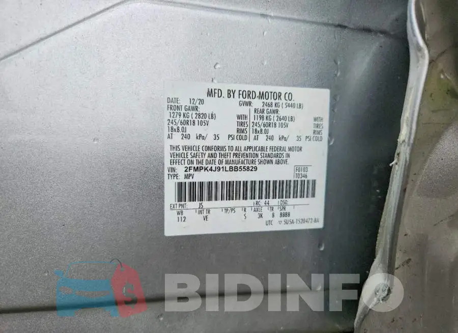 2FMPK4J91LBB55829 Photo# 12