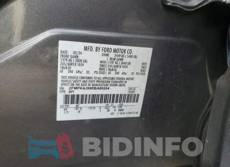 2FMPK4J99RBA89264 Photo# 13
