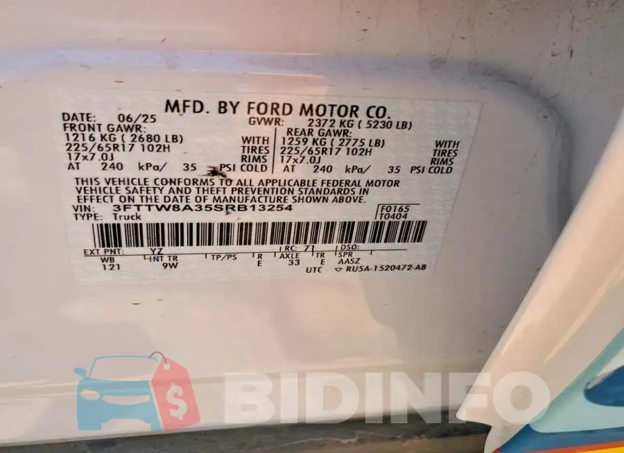 3FTTW8A35SRB13254 Photo# 13