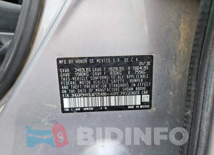 3HGGK5H43LM705486 Photo# 12