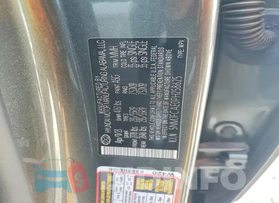 5NMJFCAE0PH258625 Photo# 14
