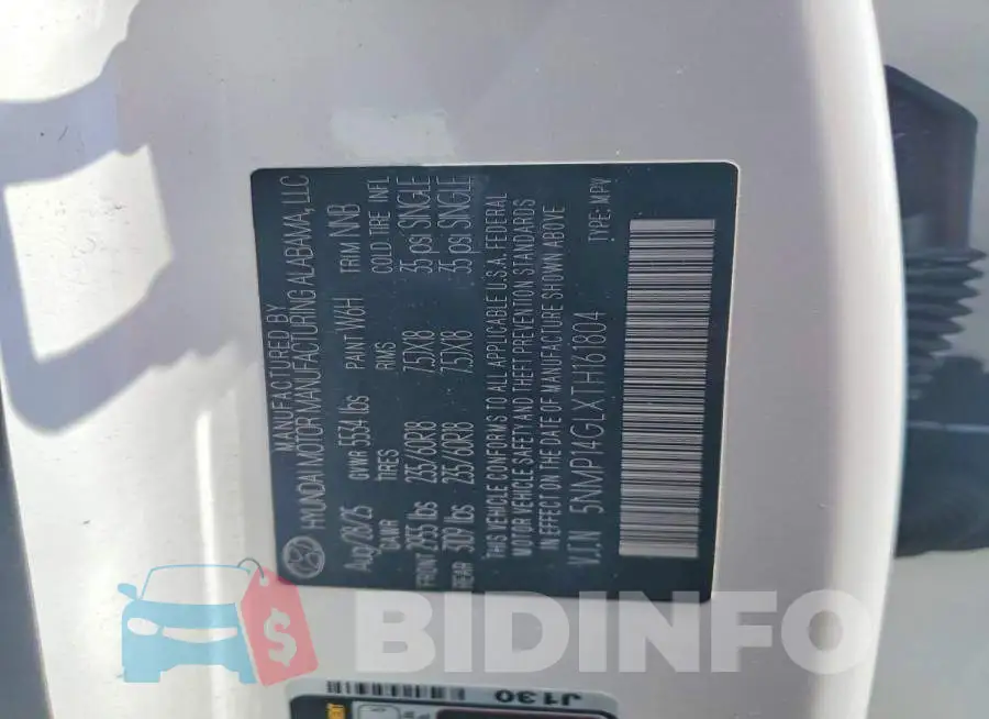 5NMP14GLXTH161804 Photo# 14