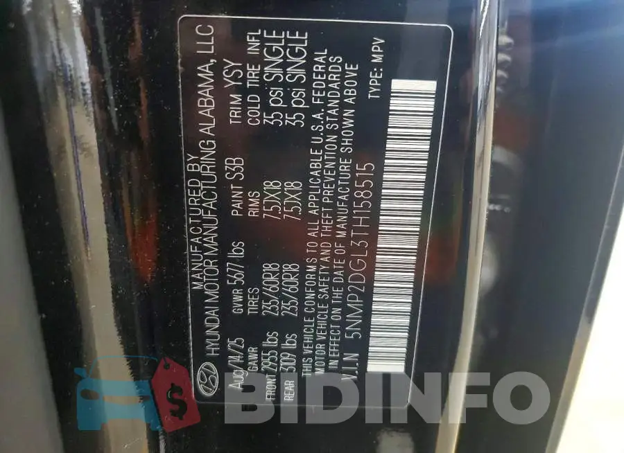 5NMP2DGL3TH158515 Photo# 13