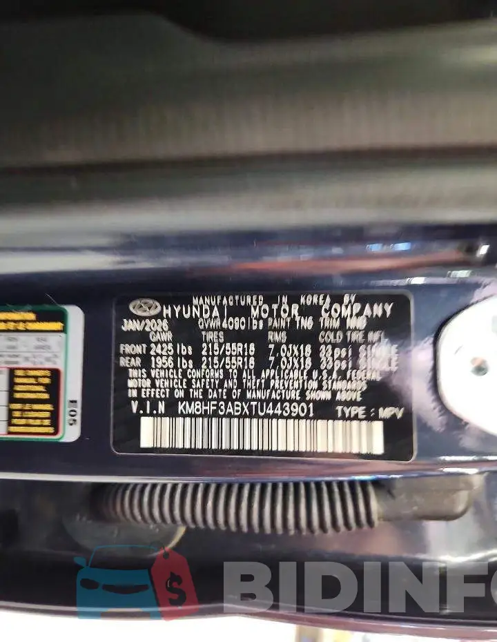 KM8HF3ABXTU443901 Photo# 12