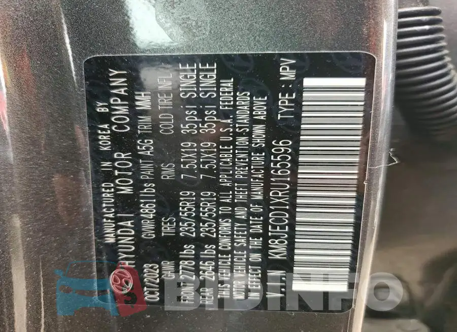 KM8JECD1XRU165596 Photo# 12
