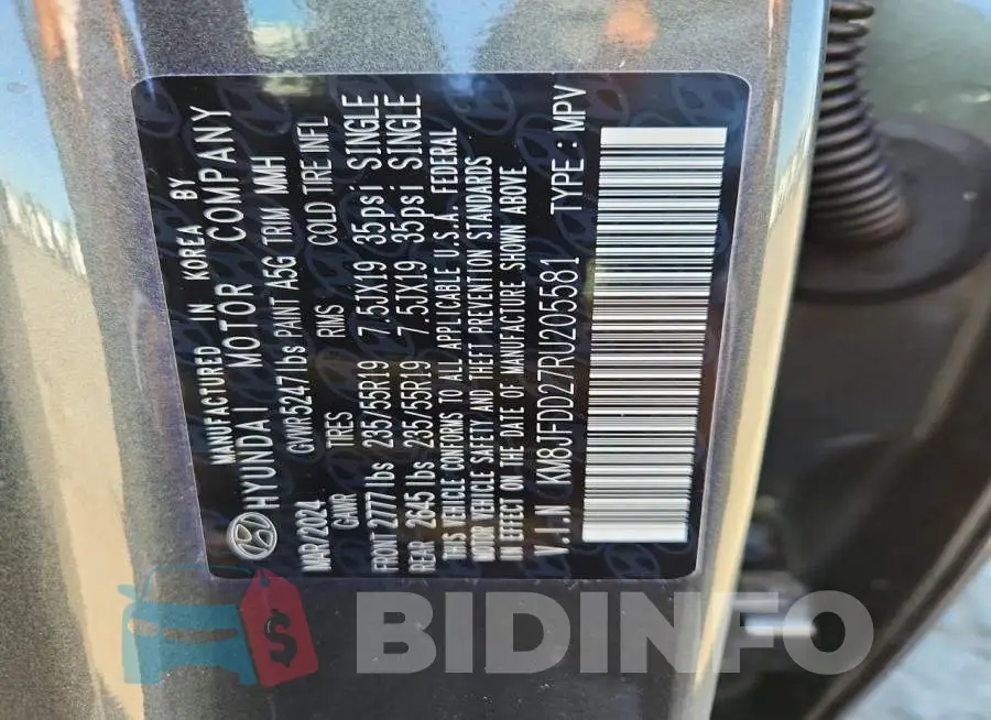 KM8JFDD27RU205581 Photo# 12