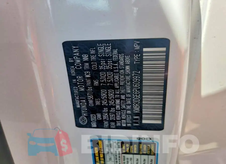 KM8R3DGE6PU609972 Photo# 14