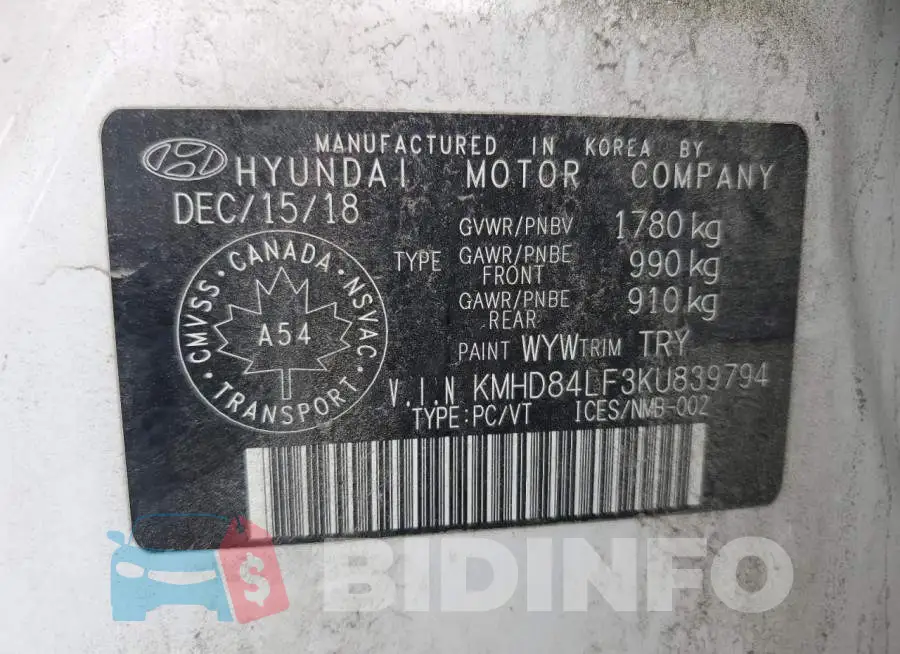 KMHD84LF3KU839794 Photo# 12