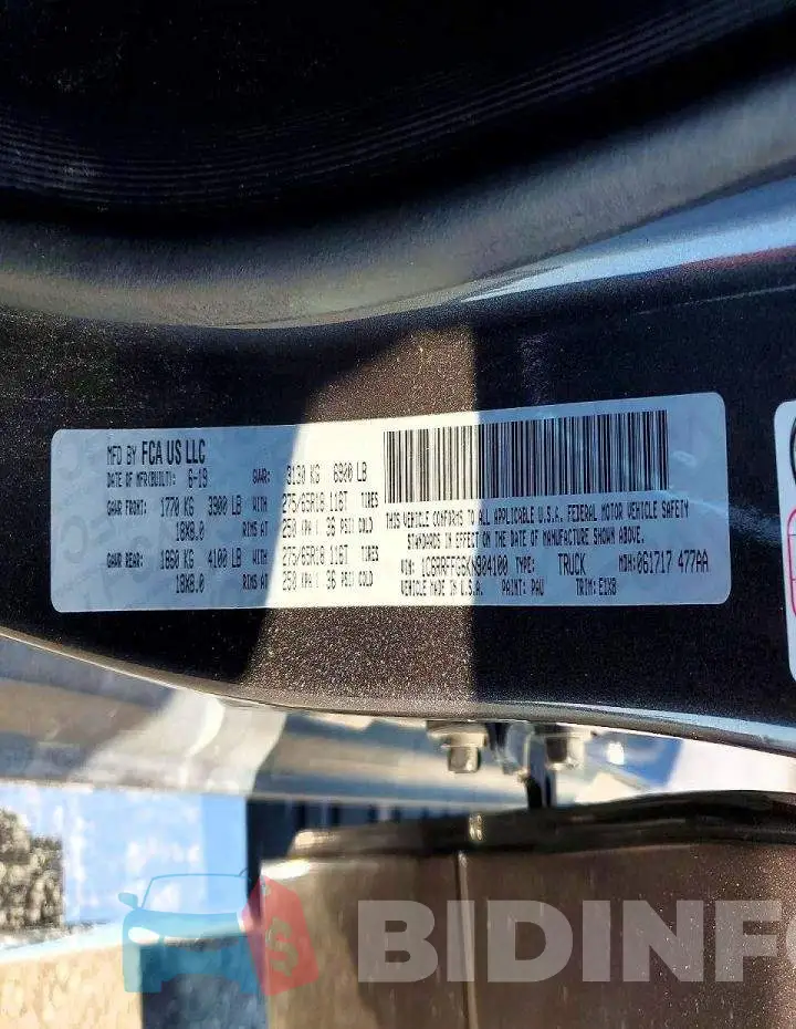 1C6RRFFG6KN904100 Photo# 12