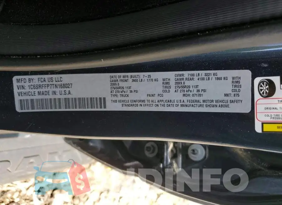 1C6SRFFP7TN168027 Photo# 12