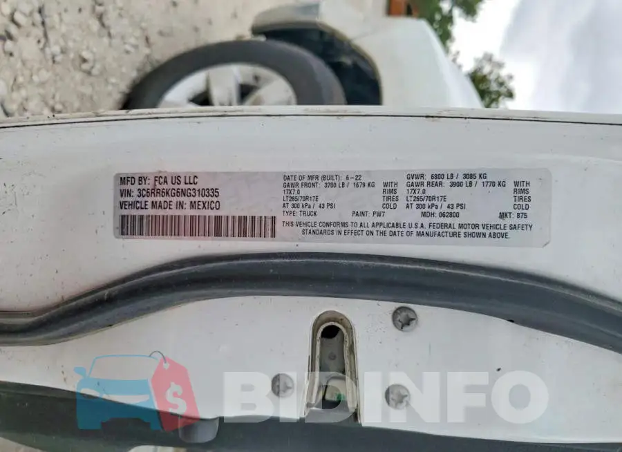 3C6RR6KG6NG310335 Photo# 12