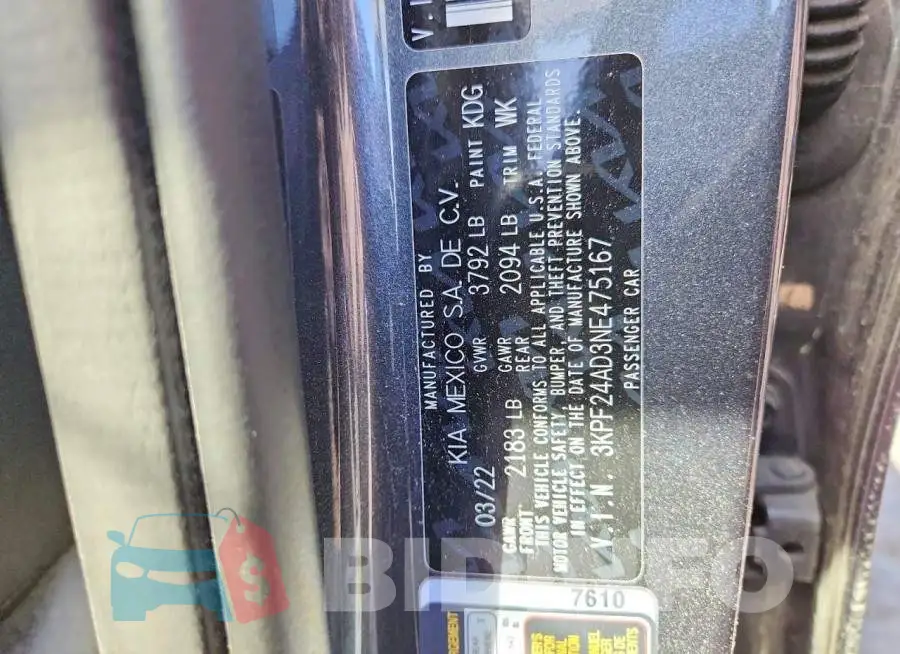 3KPF24AD3NE475167 Photo# 12