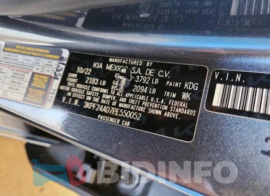 3KPF24AD7PE550052 Photo# 12