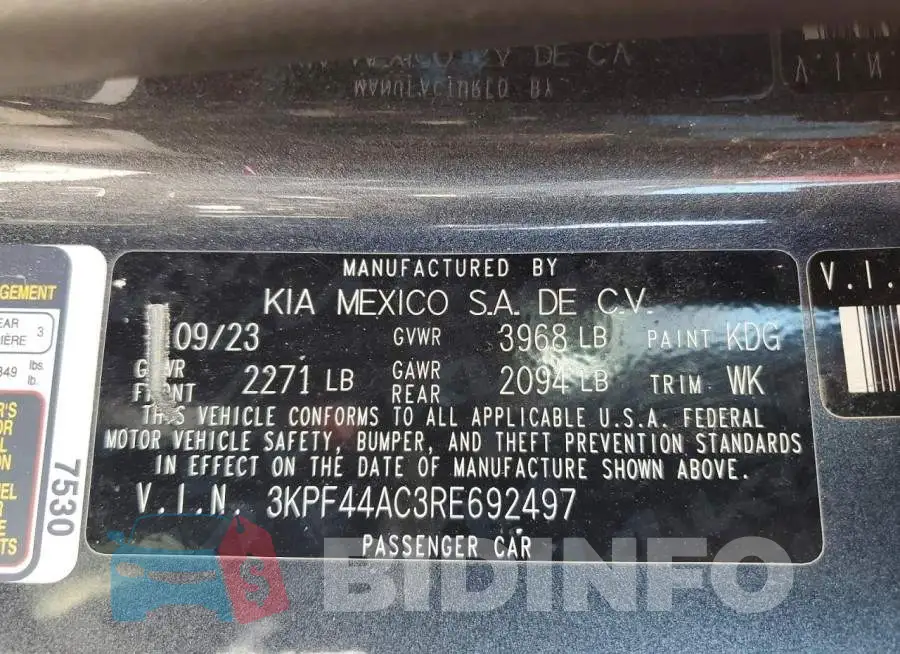 3KPF44AC3RE692497 Photo# 13