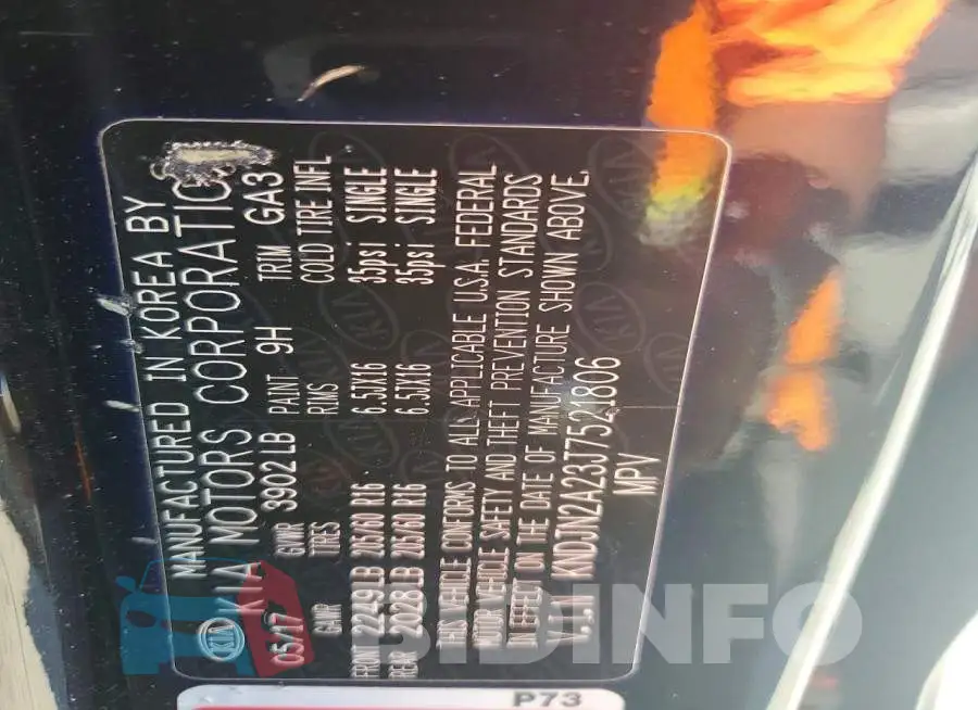 KNDJN2A23J7521806 Photo# 13