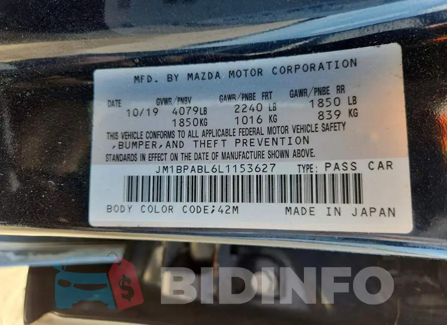 JM1BPABL6L1153627 Photo# 13