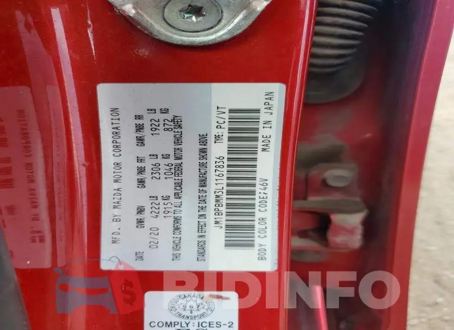 JM1BPBMM3L1167836 Photo# 12