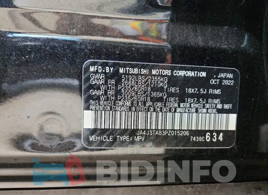 JA4J3TA83PZ015206 Photo# 13