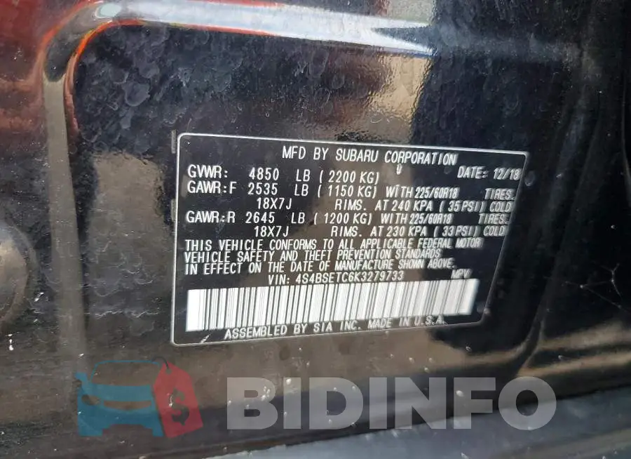 4S4BSETC6K3279733 Photo# 13