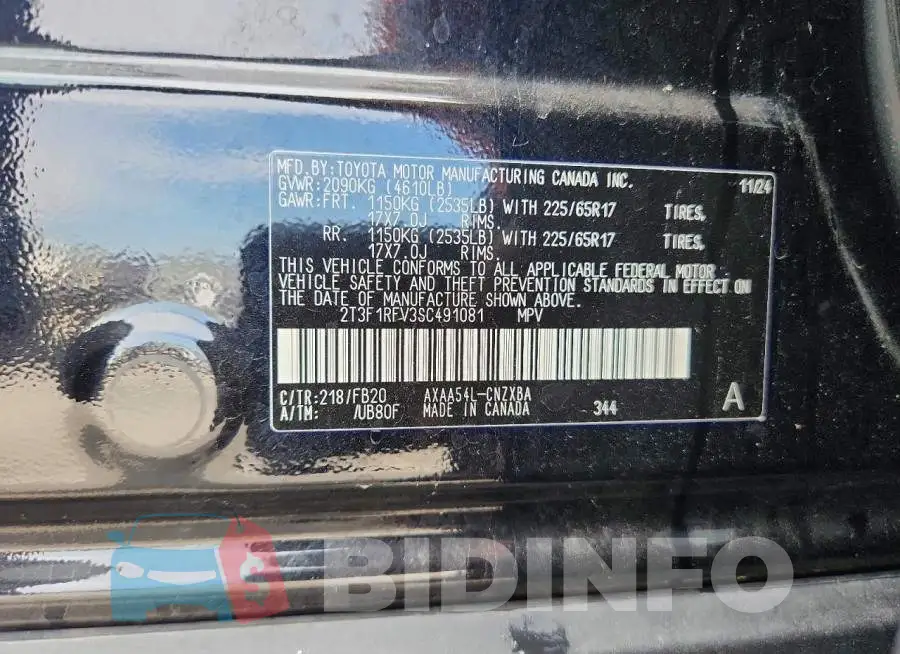 2T3F1RFV3SC491081 Photo# 14