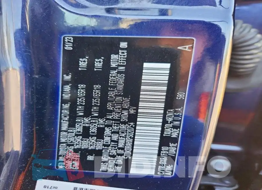 5TDKDRAHXPS020754 Photo# 13
