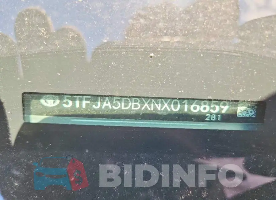 5TFJA5DBXNX016859 Photo# 12