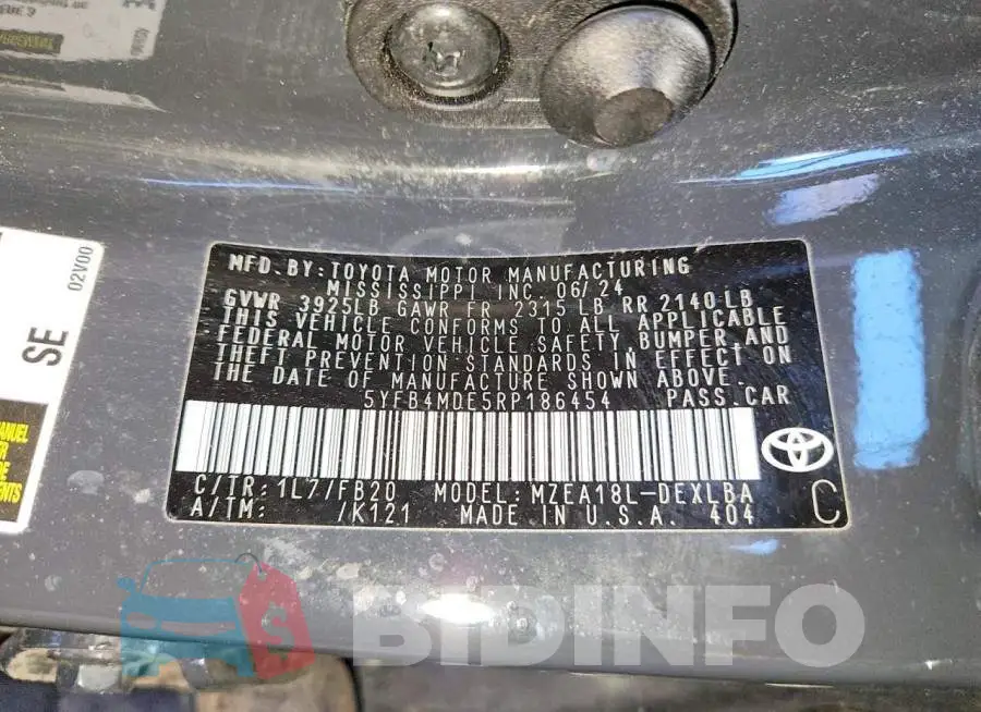 5YFB4MDE5RP186454 Photo# 13