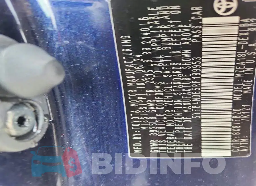5YFB4MDE5RP189953 Photo# 12