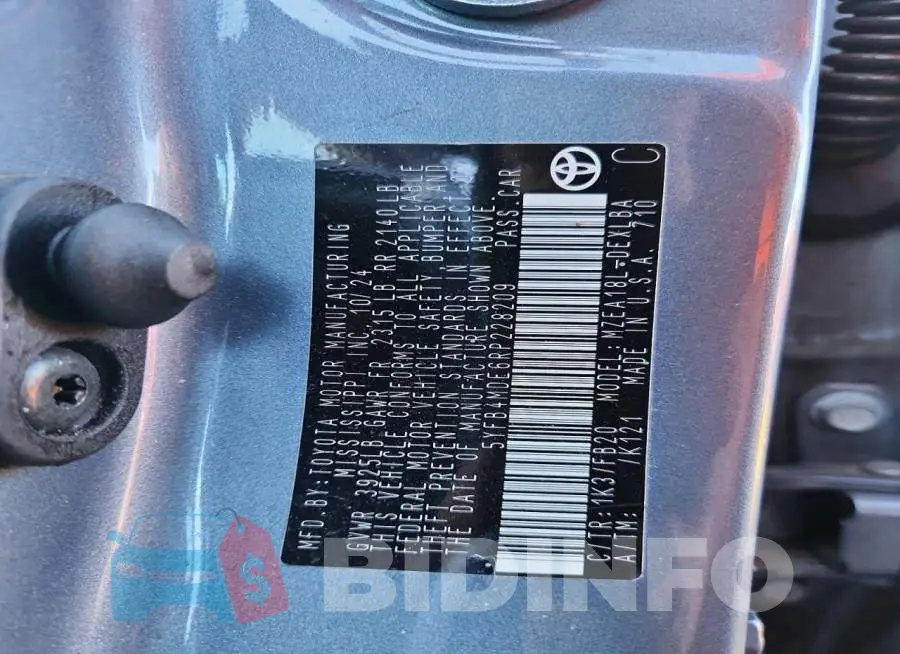 5YFB4MDE6RP228209 Photo# 12