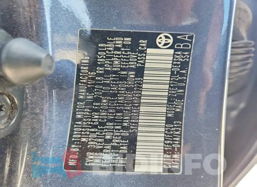 5YFBURHE4HP602239 Photo# 13